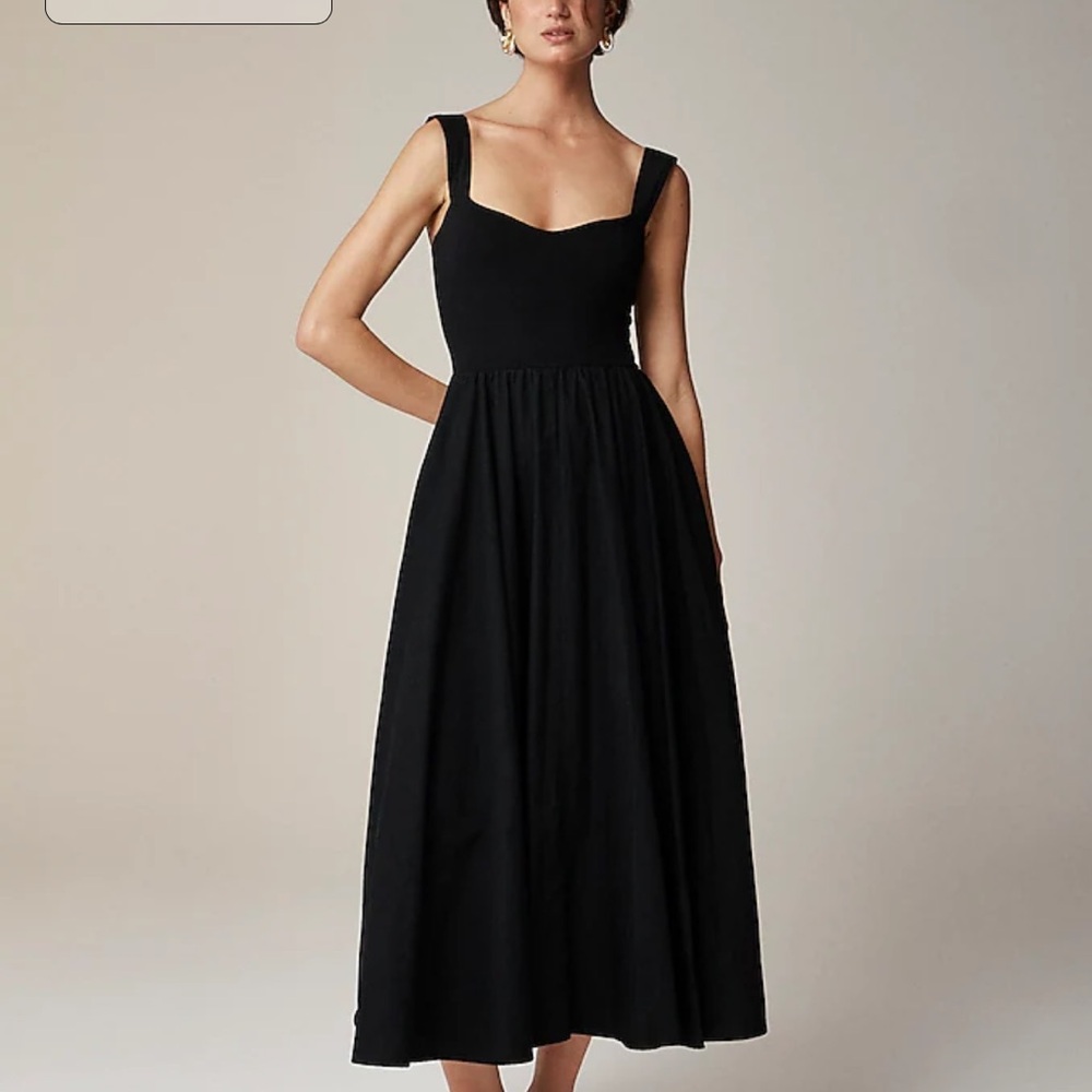 J. CREW Sweetheart tank dress with poplin skirt